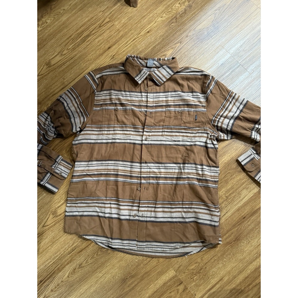 Hurley Men's Flannel Long Sleeve Button up Shirt Soft Brushed Fabric - XL